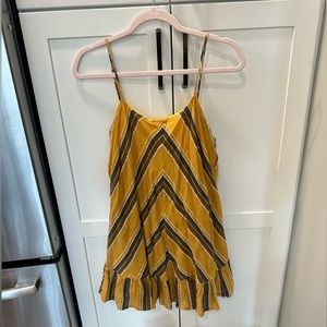 Mustard yellow striped dress